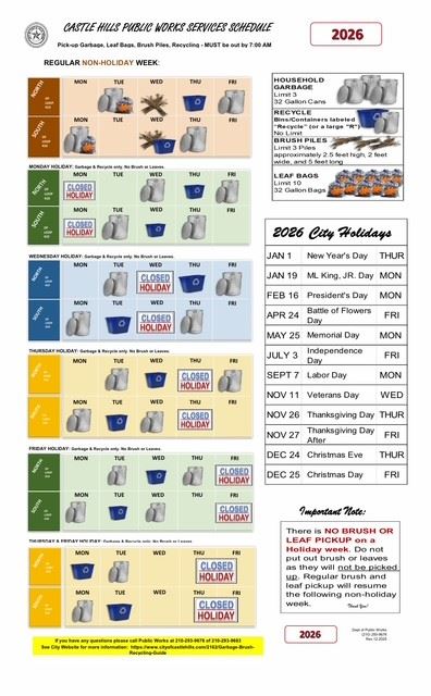 2026 holiday schedule