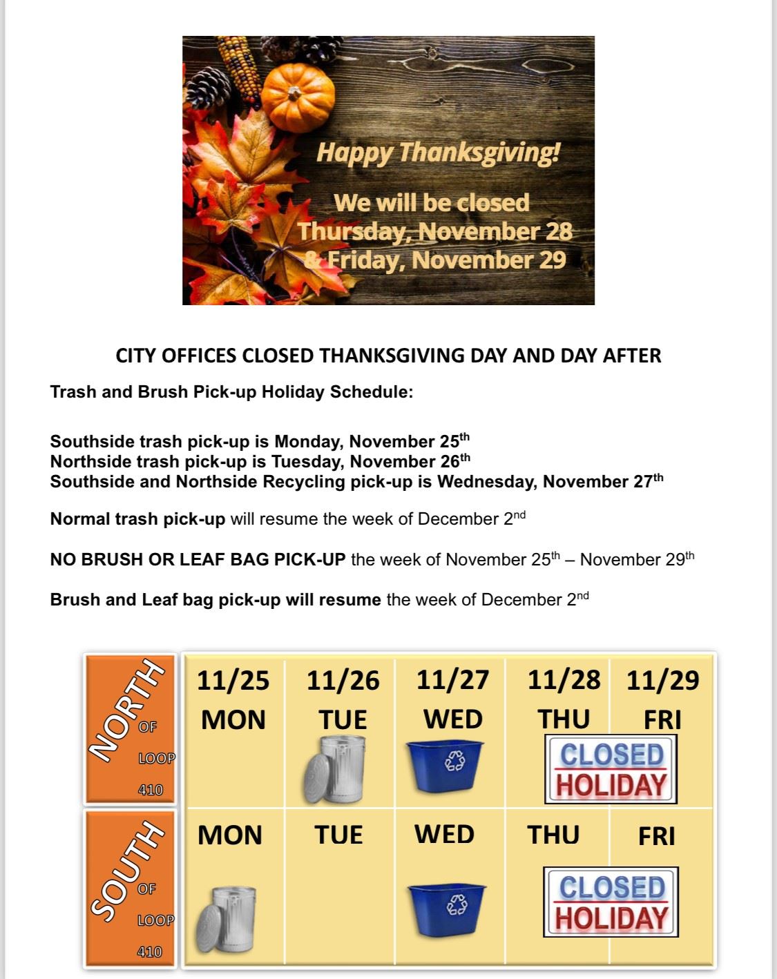 11 - THANKSGIVING DAY AND DAY AFTER 2024